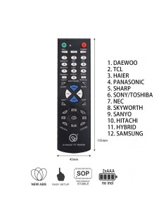 MANDO TV UNIVERSAL 12MARCAS [DRM620]