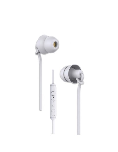 AURICULARES DE SILICONA PARA DORMIR 3.5MM 1.2MTS CON MICRO [DAUEM24P15]