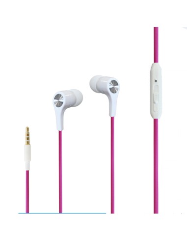 AURICULARES MOVIL 2.5TPE ROSA ROJO/BLANCO CJ96 [DAU049RR]