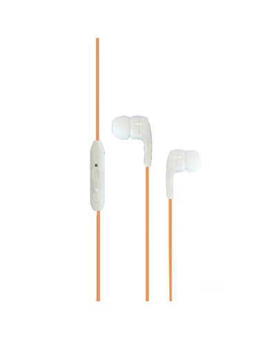 AURICULARES MOVIL 2.5TPE NARANJA/BLANCA CJ96 [DAU049O]