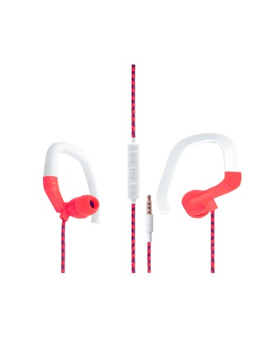 AURICULARES MOVIL NAYLON ROJO/BLANCO CJ96 [DAU1186]