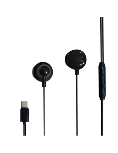 AURICULARES MOVIL TYPE-C 120CM NEGRO CJ96 [DAUEI028T]