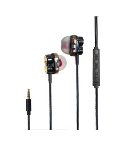 AURICULARES MOVIL BASS TPE REDONDO DOBLE ALTAVOZ NEGR [DAUEM488B]