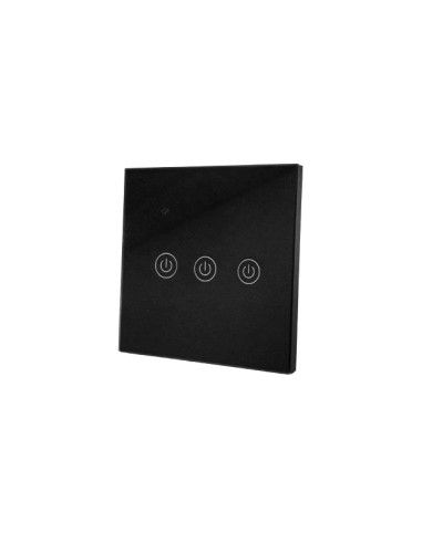 INTERRUPTOR TRIPLE DE WIFI NEGRO CJ72 [6DS1013B]