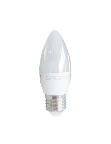 BOMBILLA LED VELA 6W E27 570L 3000K LUZ CALIDA [AC376AW]