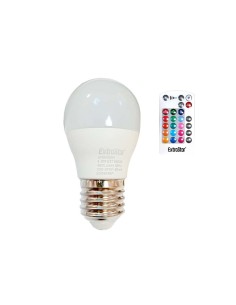 BOMBILLA LED G45 E27 4.8W 490LM RGB 15 COLORES+6500K C/MANDO [AG45RGBA]