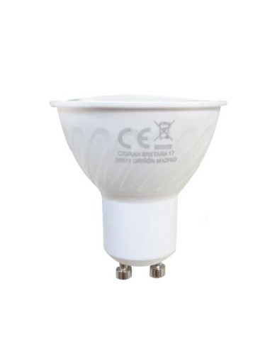 BOMBILLA LED GU10 6W 520LM 6500K LUZ FRIA RAYAS [AGU106R]