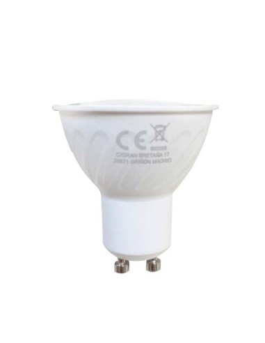 BOMBILLA LED GU10 6W 520LM 3000K LUZ CALIDA RAYAS [AGU106RW]