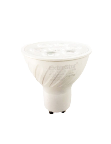 BOMBILLA LED GU10 7W 630LM 6500K LUZ FRIA 7X1 COB LENTE RAYAS [AGU107X]