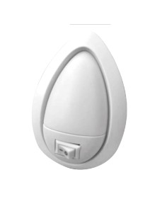 LUZ DE NOCHE ENCHUFE FORMA GOTA 0.6W 18LM C/INTERRUPTOR [ALL002]