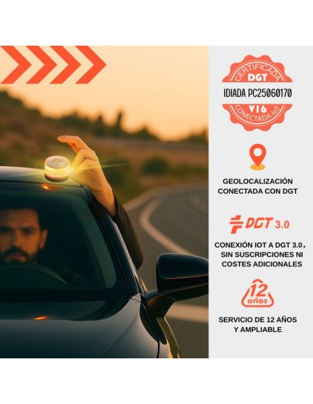 EXTRASTAR BALIZA V16 CONECTADA CERTIFICADA IDIADA PC25060170 [MOD-V16]