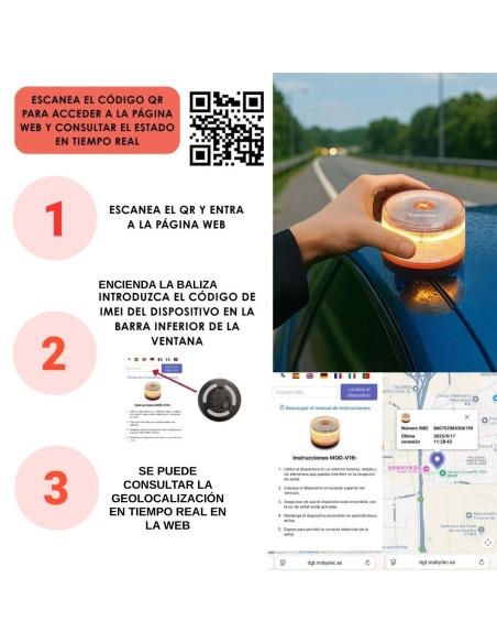 EXTRASTAR BALIZA V16 CONECTADA CERTIFICADA IDIADA PC25060170 [MOD-V16]